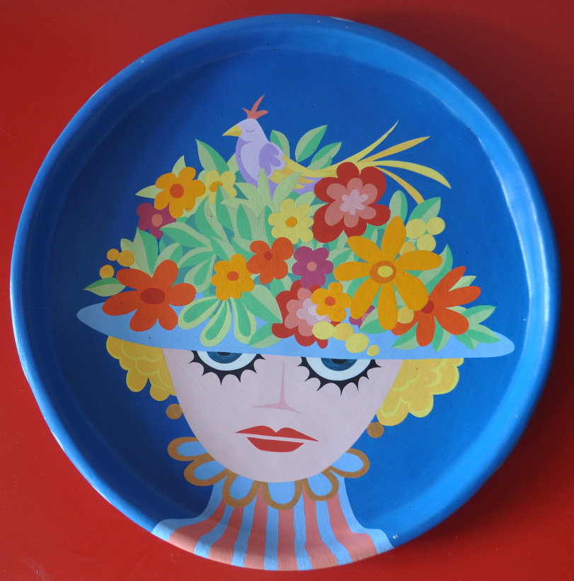 rudi corens  plate flower lady 39cm price 39 euro RC Studio